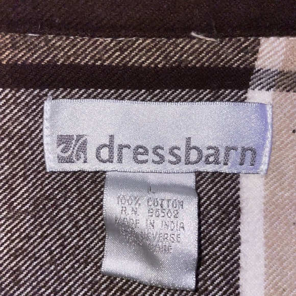 dressbarn women’s zipper coat plaid tan/cream/brown/black size large - Picture 7 of 11